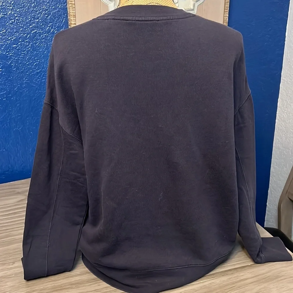 VINCE COTTON BLACK PULLOVER CREWNECK OVERSIZED SWEATER  SMALL